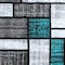 Flash Furniture Turquoise 2' x 7' Color Blocked Indoor Area Rug OKR-RG1110-27-TQ-GG - alternate 5